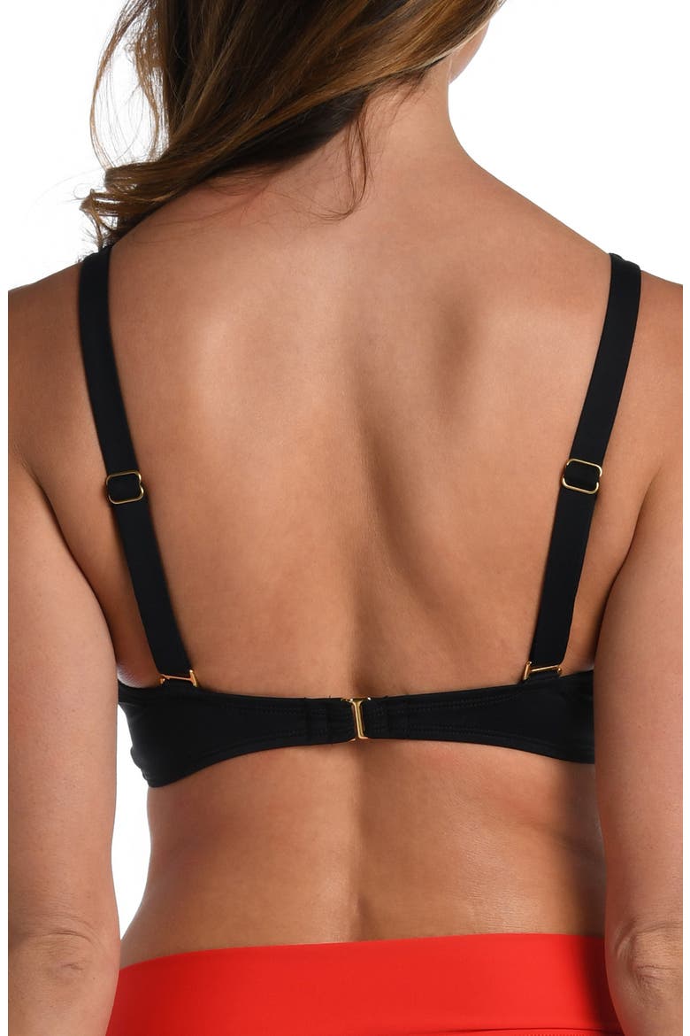 Island Goddess Twist Underwire Bikini Top, Alternate, color, BLACK
