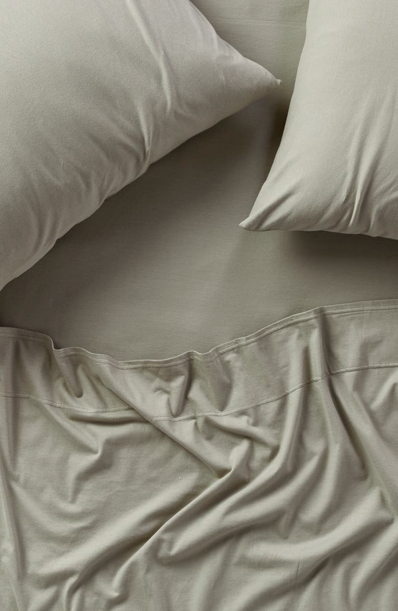 Coyuchi 300 Thread Count Organic Cotton Jersey Sheet Set, Alternate, color,