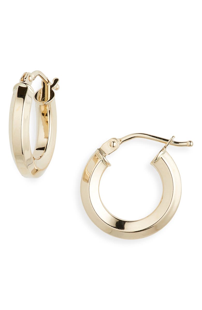 Bony Levy 14K Gold Beveled Edge Hoop Earrings, Main, color, 