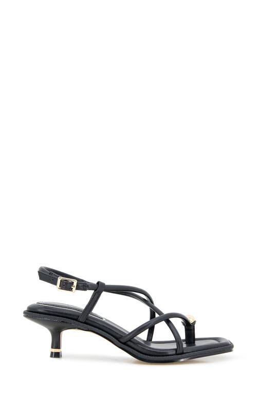 Kenneth Cole Gatlyn Ankle Strap Kitten Heel Sandal In Black