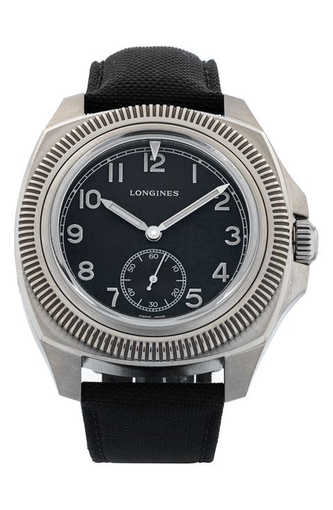 Longines Preowned 2024 Heritage Avignation L2.838.1.53.2 Leather Strap Watch, 43mm