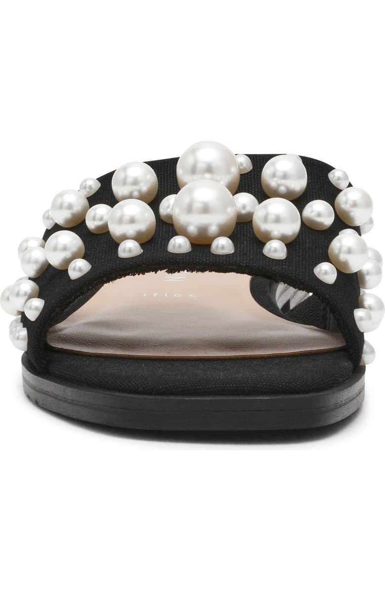 Anne Klein Eugenie Faux Pearl Slide Sandal, Alternate, color,