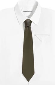 Manière De Voir Ash Leather Tie