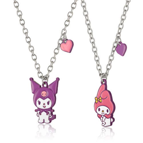Hello Kitty Kuromi And My Melody Necklace Set In Metallic