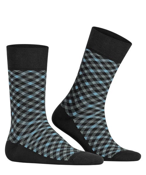 Falke Smart Check Dress Socks In Black