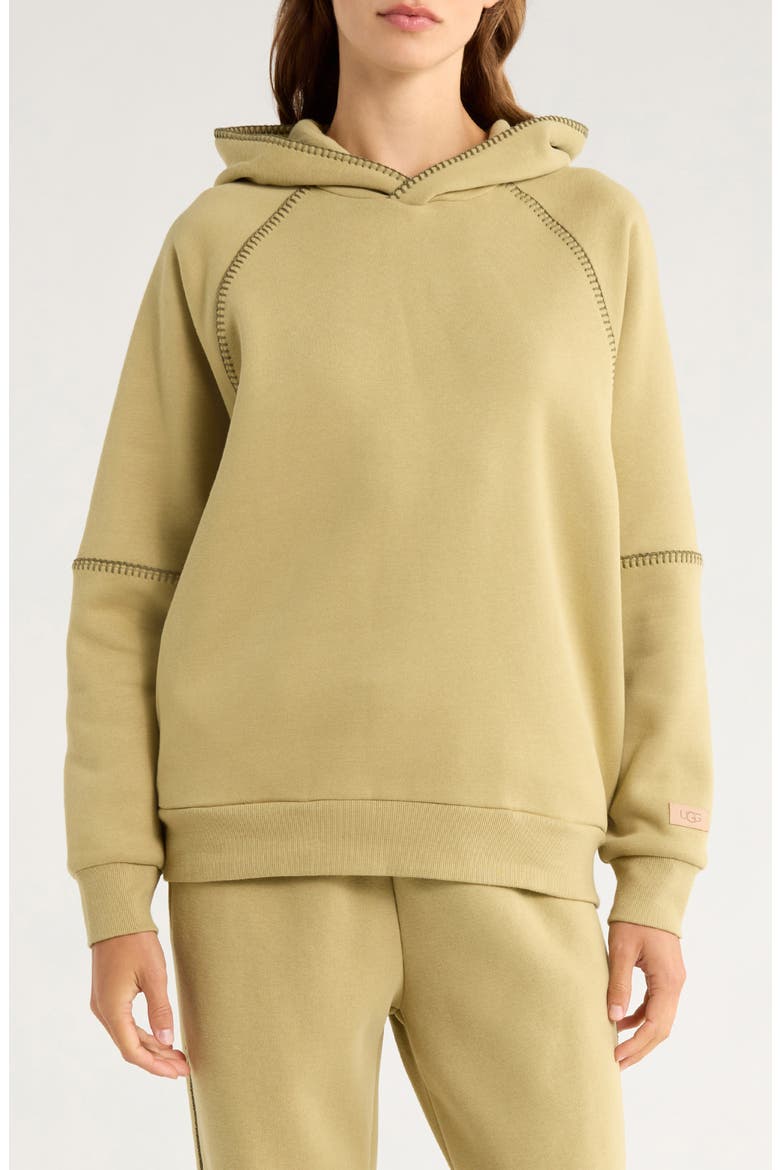 Classic Cotton Blend Hoodie, Main, color, MUTED BRASS