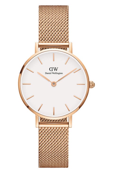 Classic Petite Mesh Strap Watch, 28mm