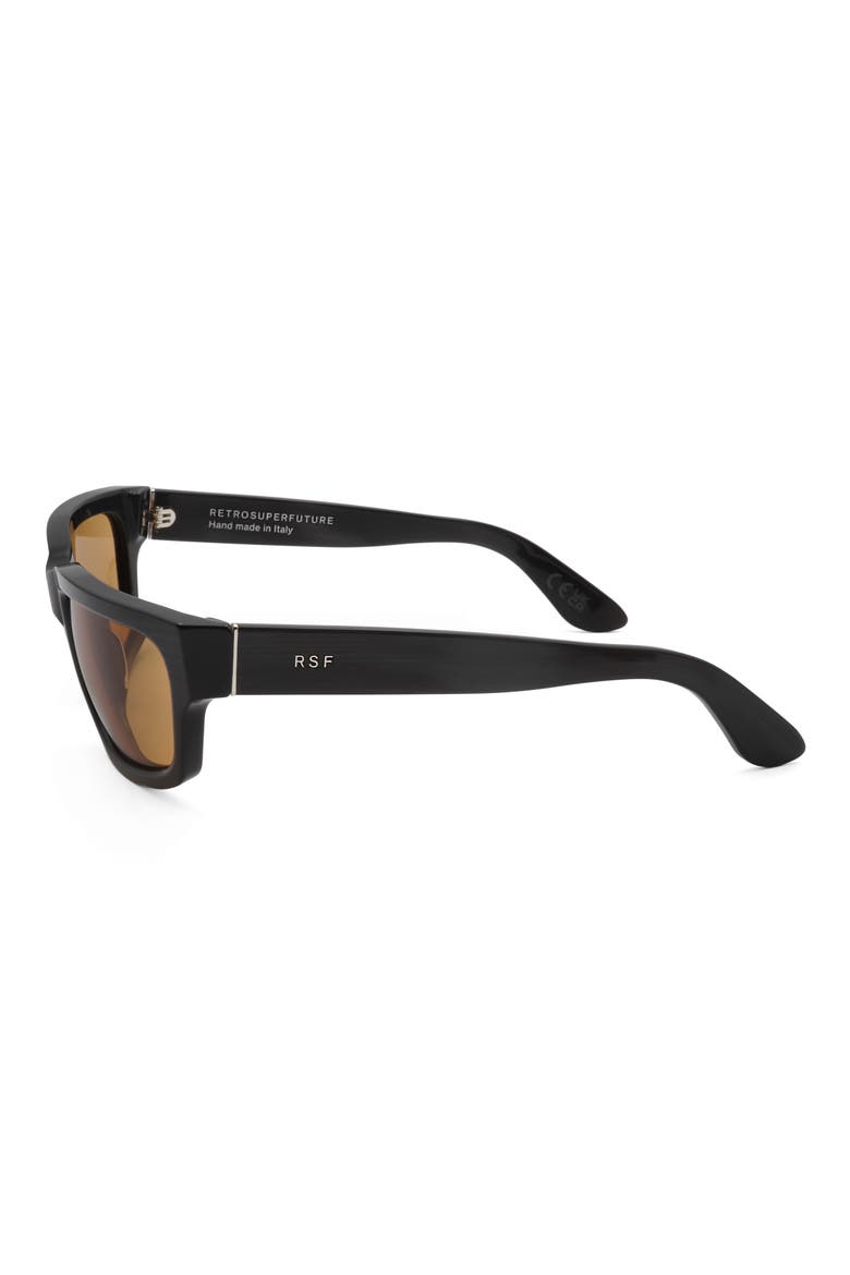 60mm Square Sunglasses, Alternate, color, BLACK/ ORANGE