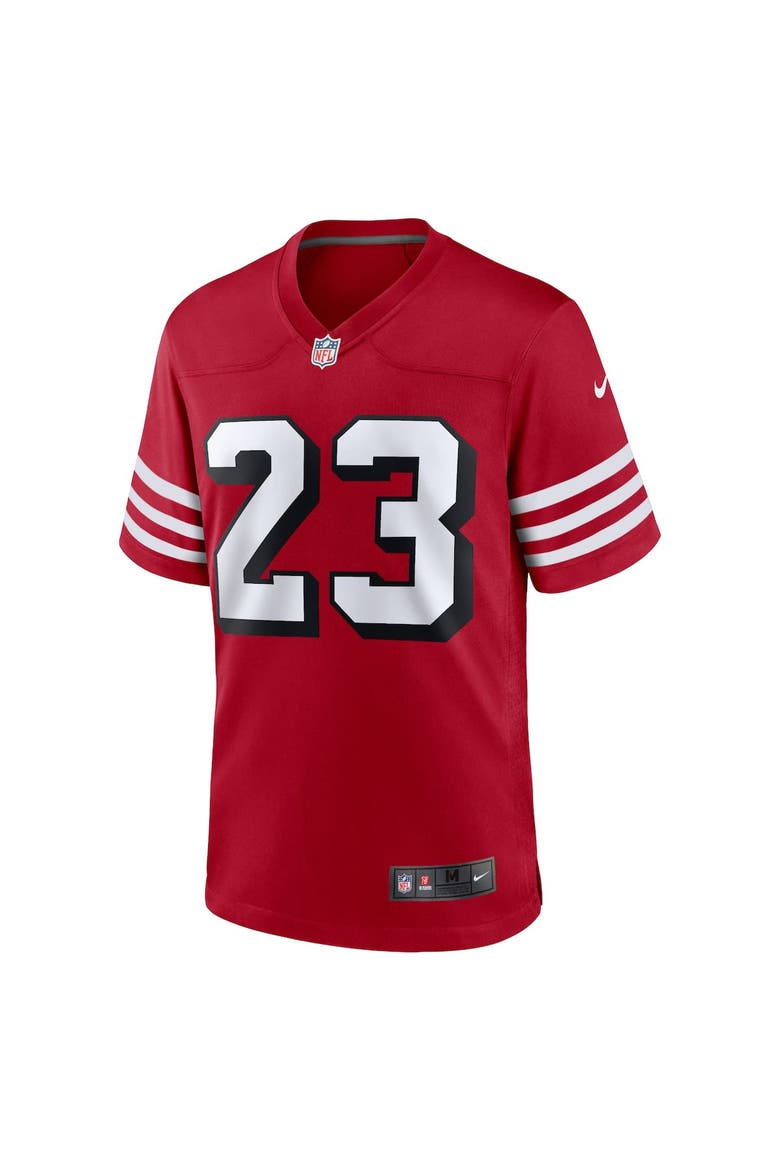 Men's Nike Christian McCaffrey Scarlet San Francisco 49ers Alternate Game Player Jersey, Alternate, color, Scarlet