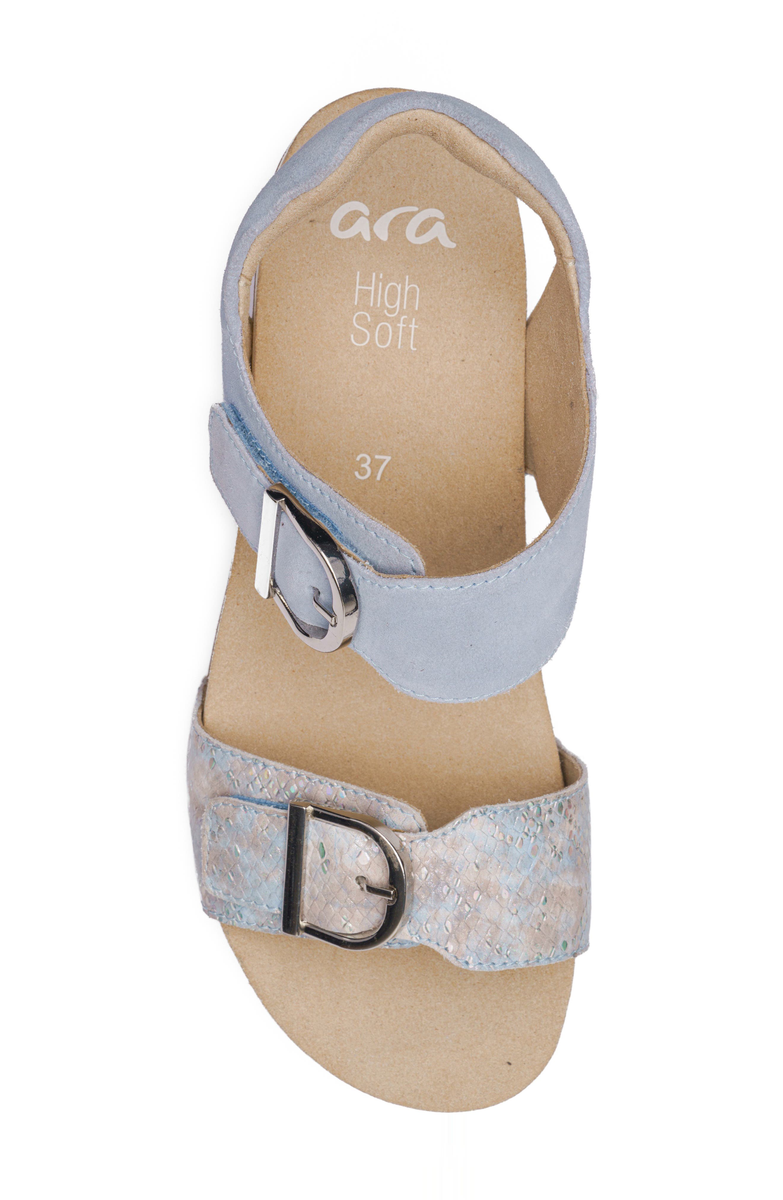 ara Nova Platform Wedge Sandal, Alternate, color, Cielo