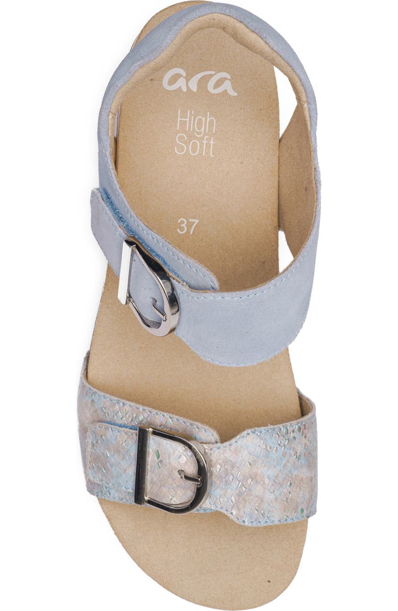 ara Nova Platform Wedge Sandal, Alternate, color, Cielo