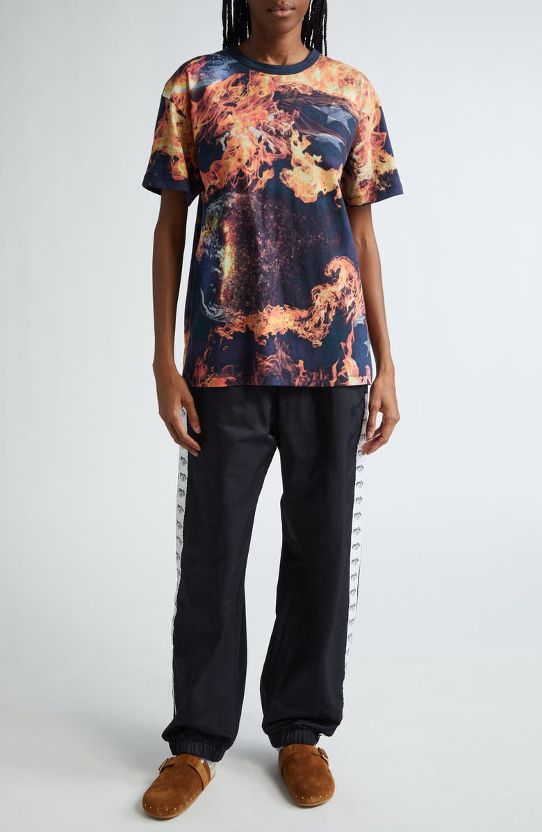 Sky High Farm Workwear Gender Inclusive World is Burning Organic Cotton T-Shirt, Alternate, color, 