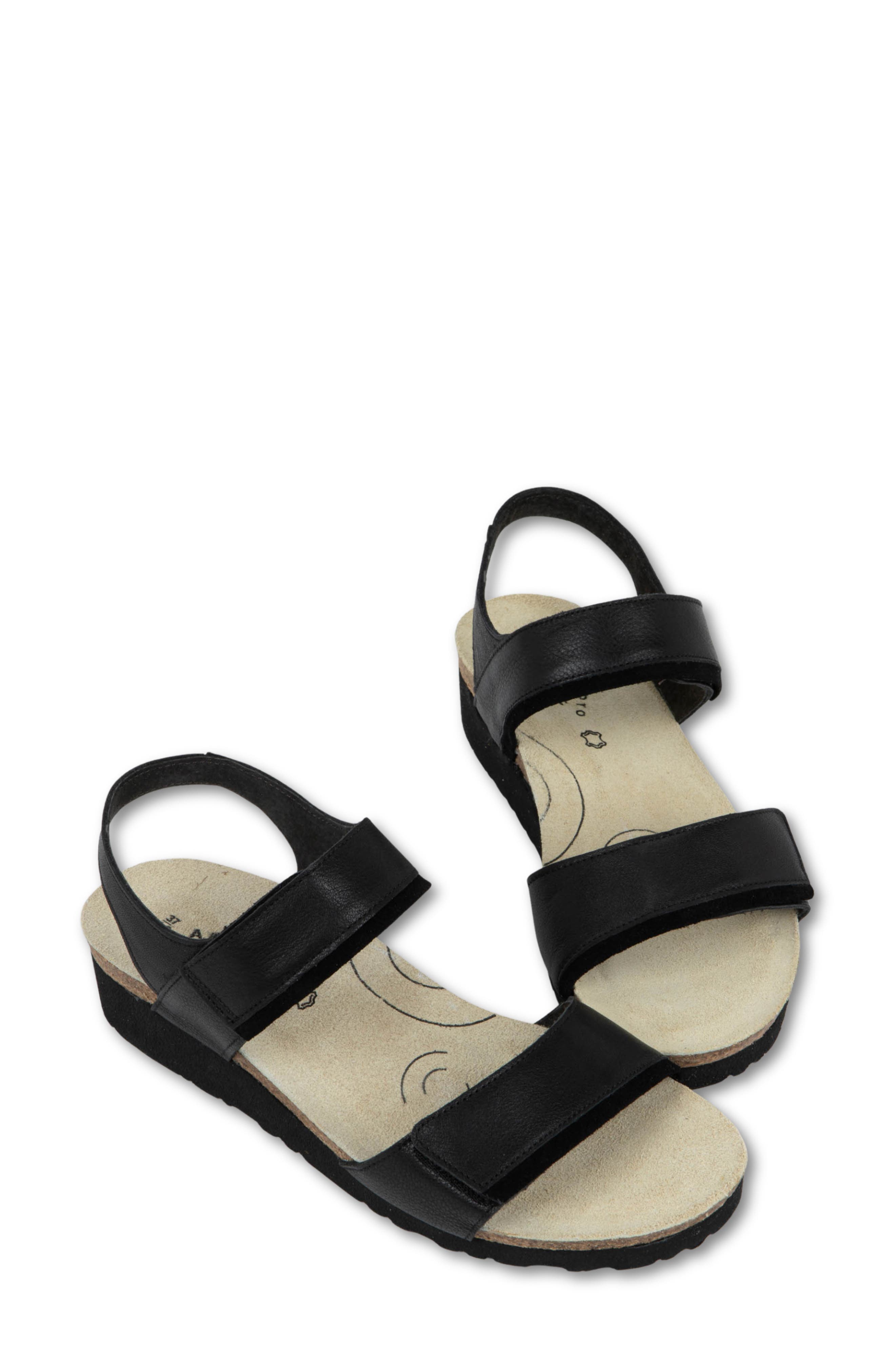 Naot Aisha Arch Pro Sandal, Alternate, color, Black Leather
