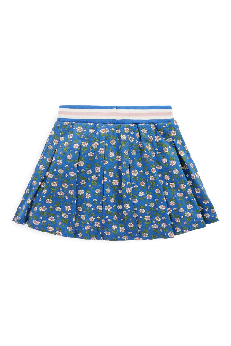 Kids' Floral Pleated Cotton Skort, Alternate, color, BLUEJAY GARDEN FLOWER