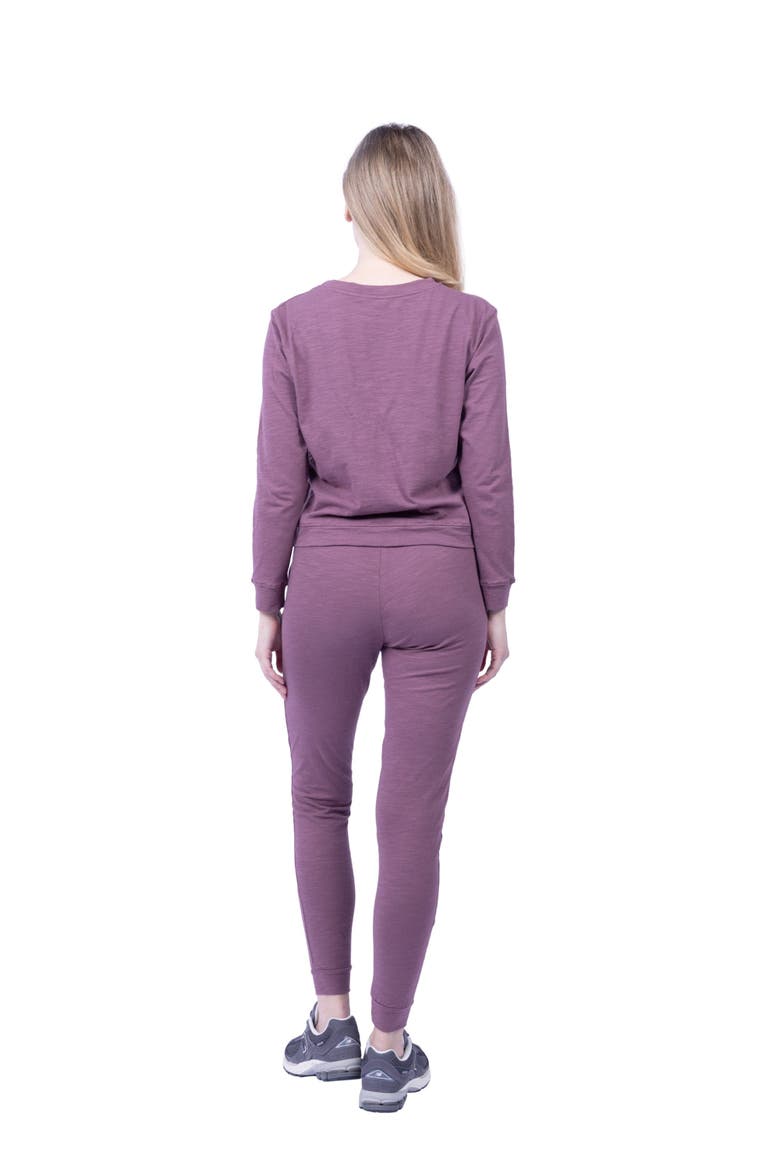 Tegan Organic Cotton Long Sleeve Pullover, Alternate, color, Brick
