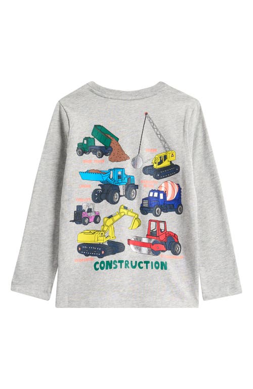 Mini Boden Kids' Front & Back Graphic T-shirt In Gray