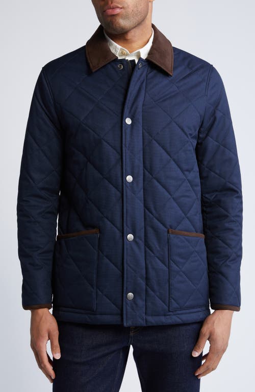 Hart Schaffner Marx Evansville Water Resistant Quilted Jacket In Navy