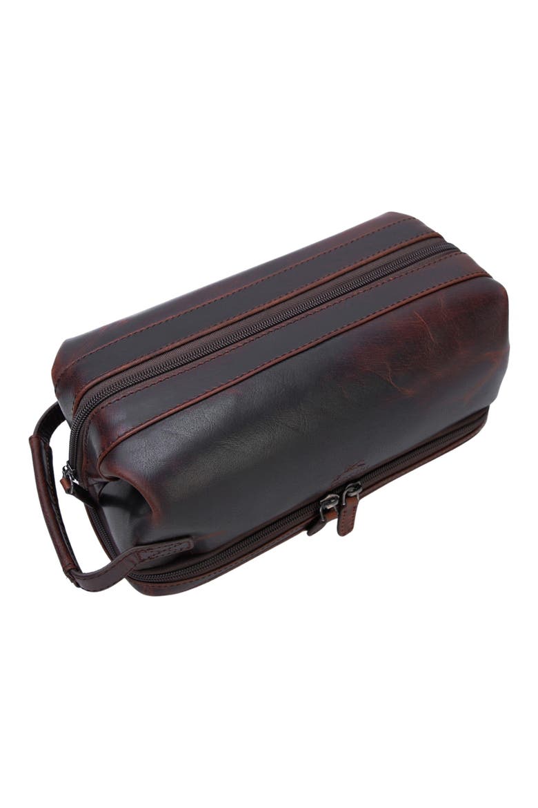 Buffalo Collection Organizer Toiletry Bag, Alternate, color, BROWN