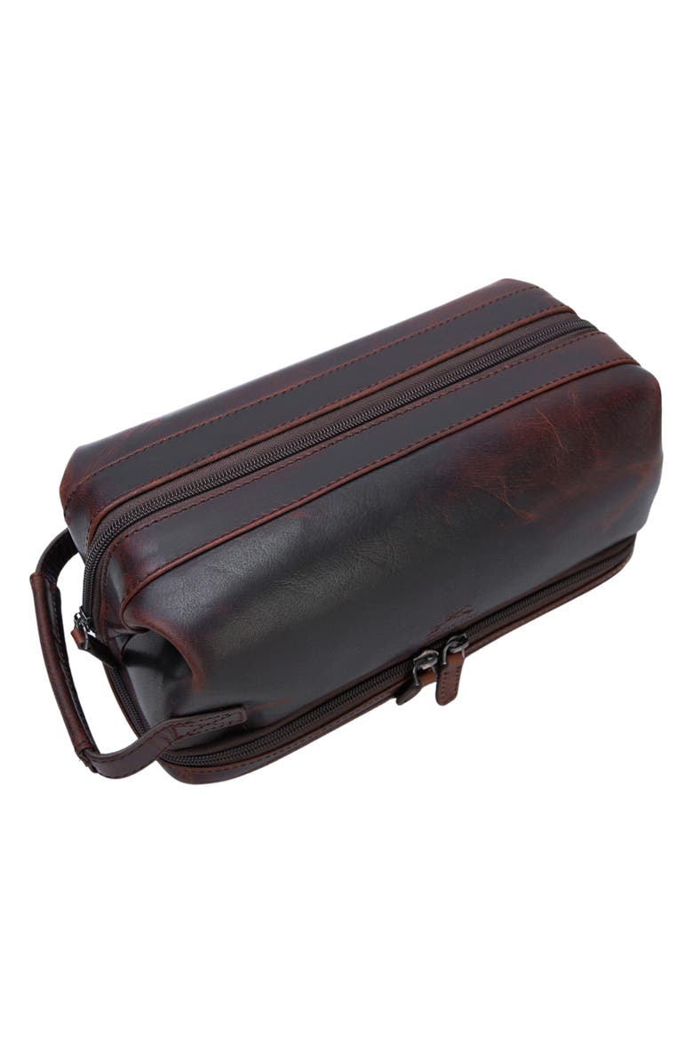 Mancini Buffalo Collection Organizer Toiletry Bag, Alternate, color, Brown
