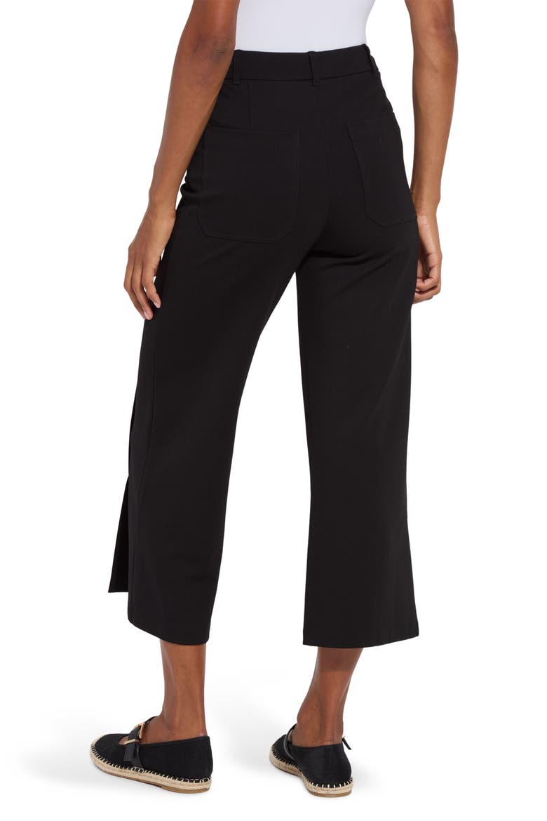 Kori Pleat Crop Pants, Alternate, color, BLACK