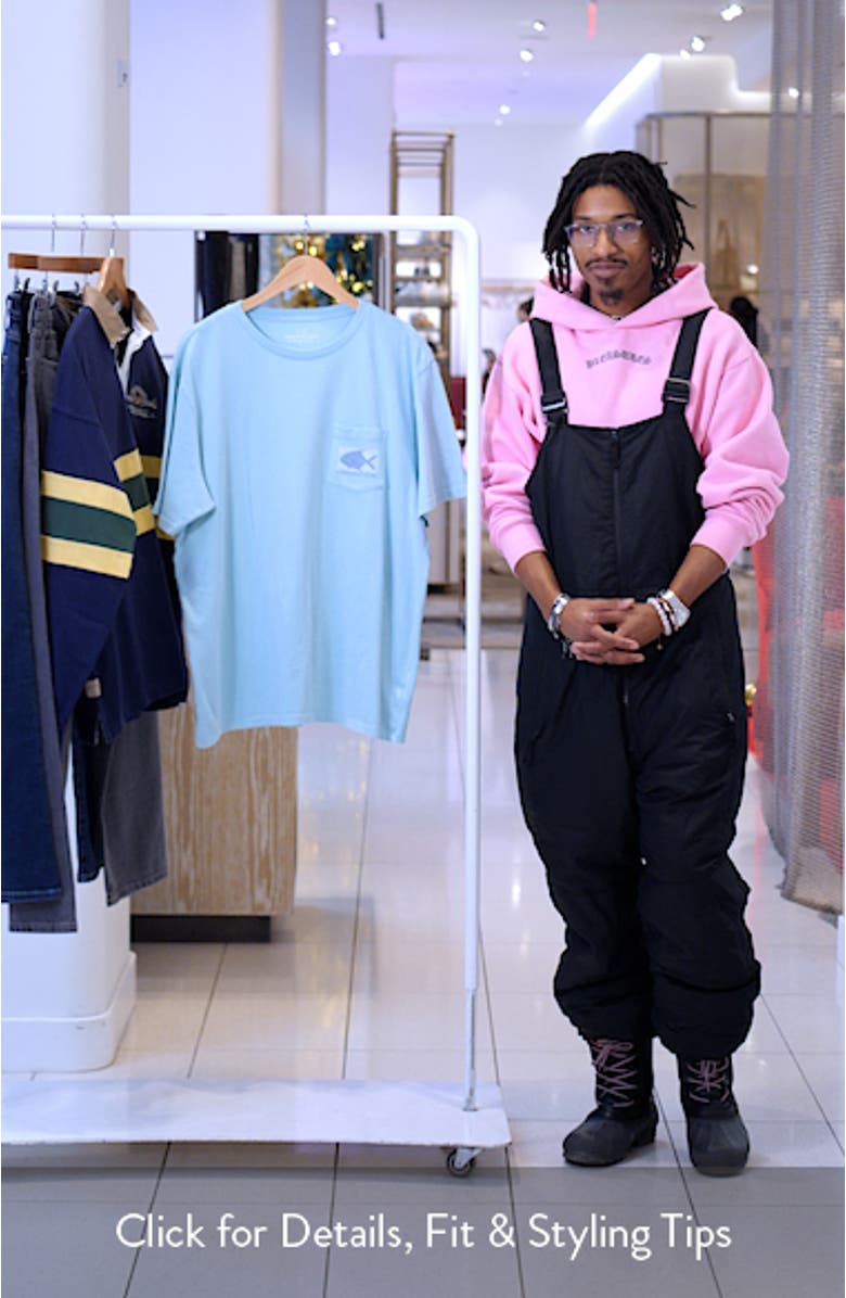 Drift Dye Tarpon Whale Pocket Graphic T-Shirt, sales video thumbnail