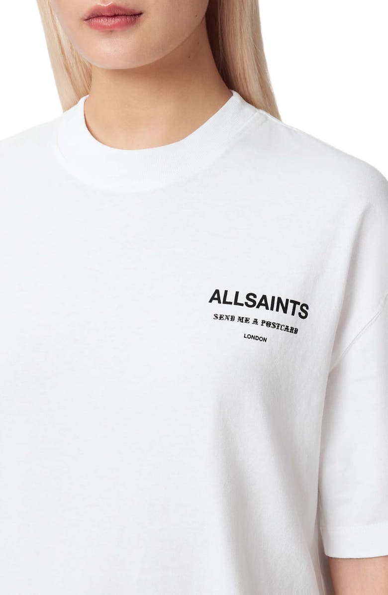 AllSaints Dreamer Etta Oversize Cotton Graphic T-Shirt, Alternate, color, Optic White