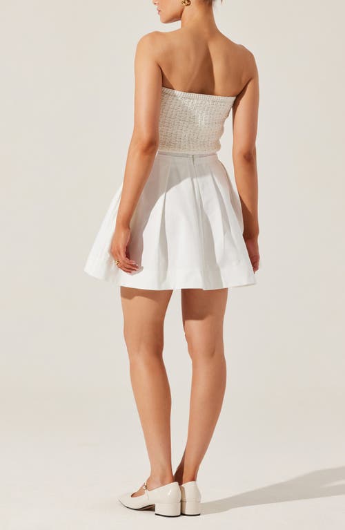 Astr The Label Antheia Cotton Skater Skirt In White