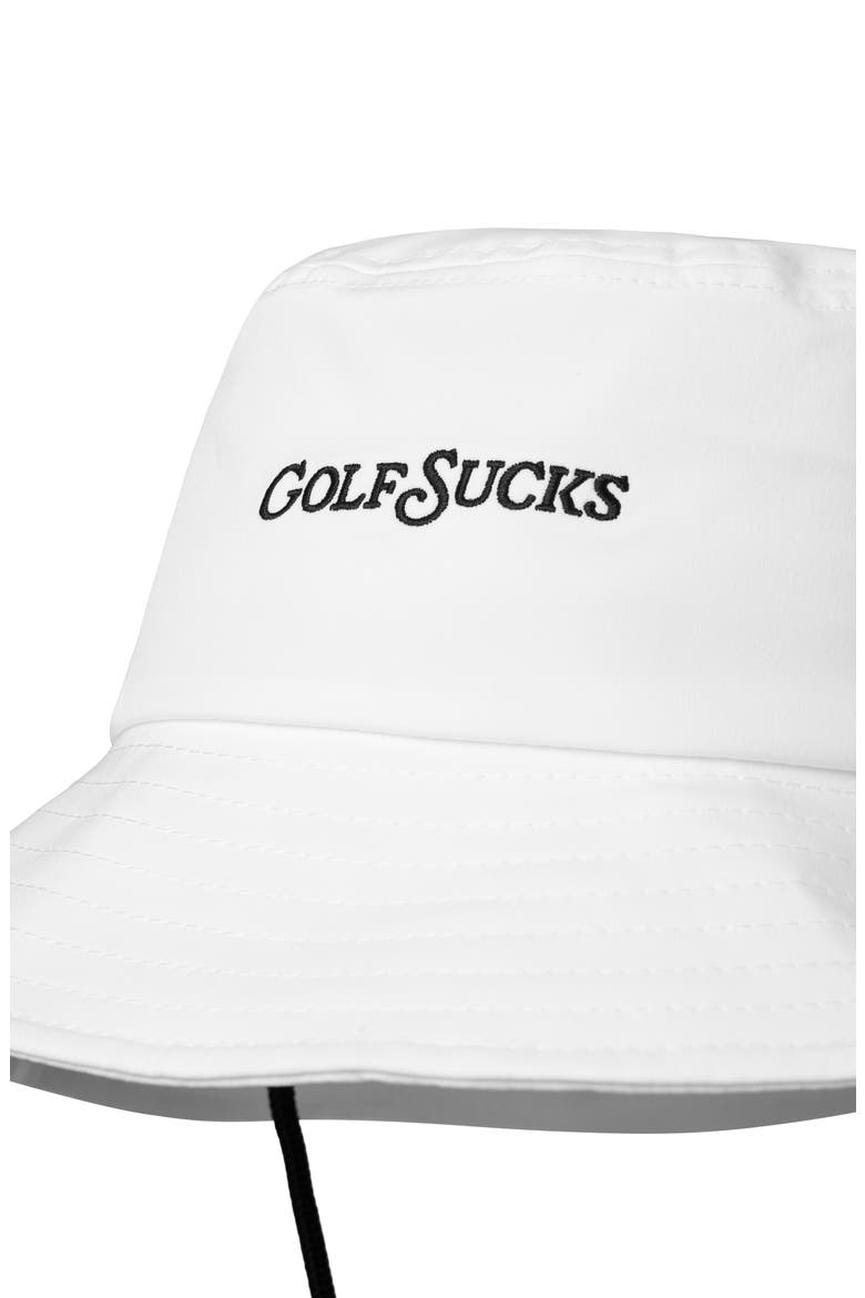 Golf Sucks Bucket Hat, Alternate, color, WHITE
