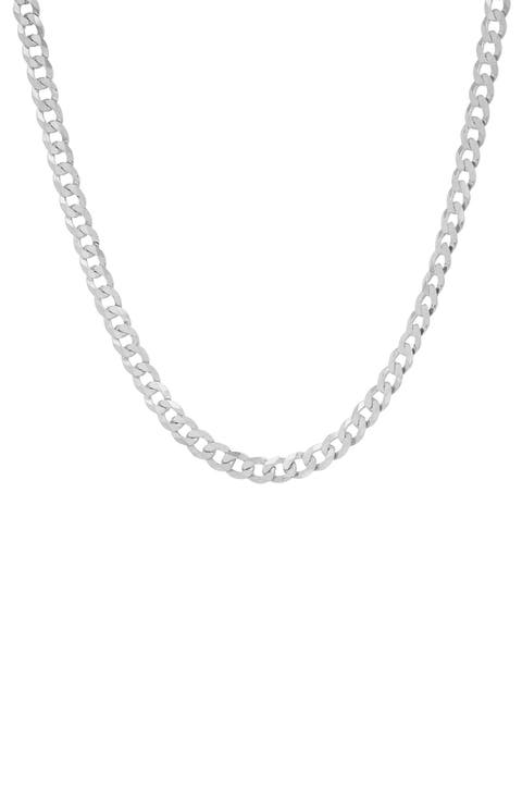 Sterling Silver Italian Miami Cuban Curb Chain Necklace