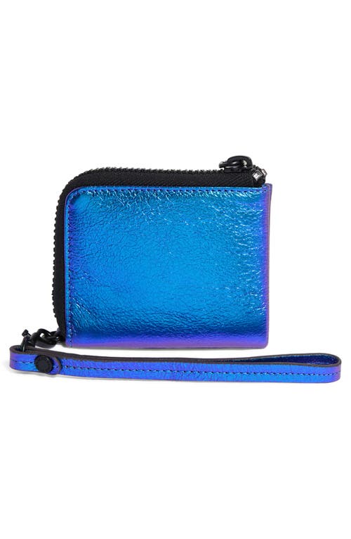 Aimee Kestenberg Ava Leather Wristlet Wallet In Midnight Metallic