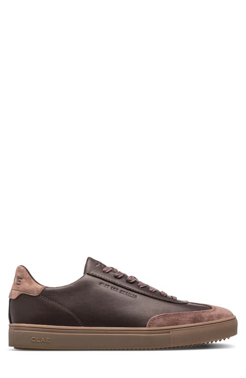 Clae Deane Low Top Leather Sneaker In Brown