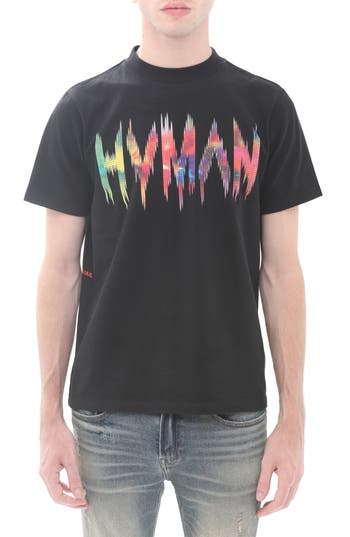 Hvman Frequency Logo Graphic Tee In Black