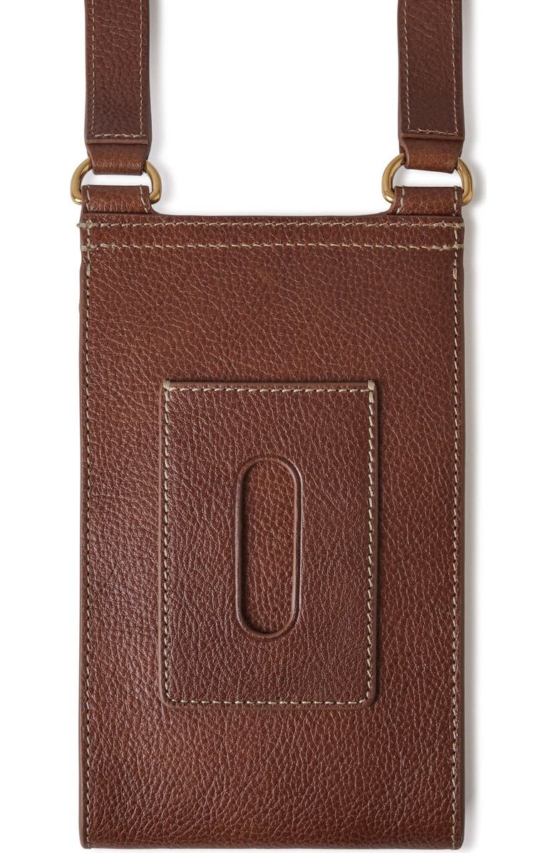 Mulberry Mini Antony Leather Pouch, Alternate, color, Oak