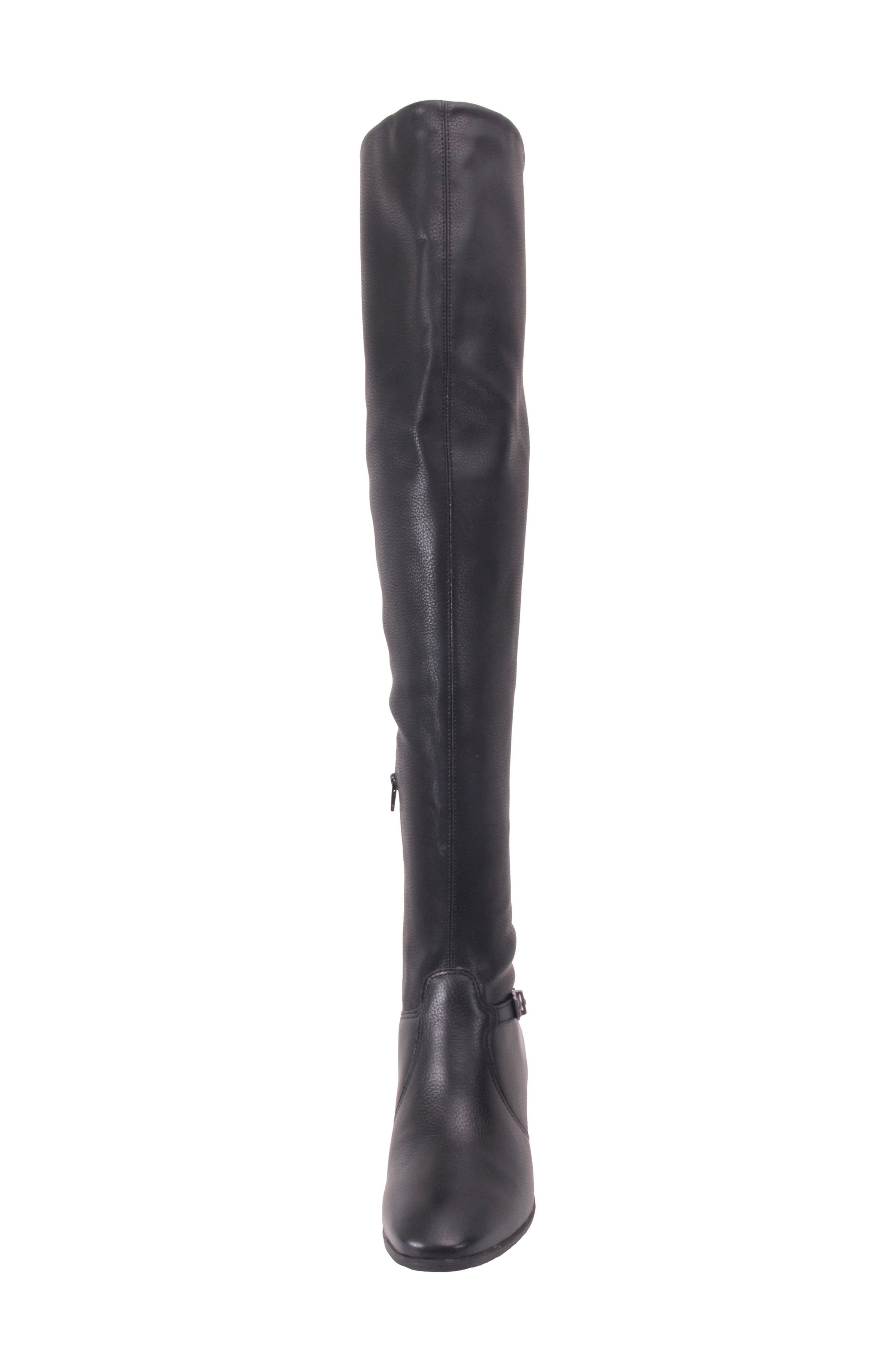 Cory Leather Over the Knee Boot, Alternate, color, BLACK