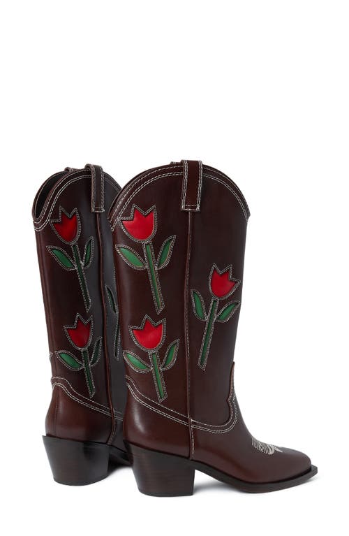 Loeffler Randall Wilder Western Boot In Brown