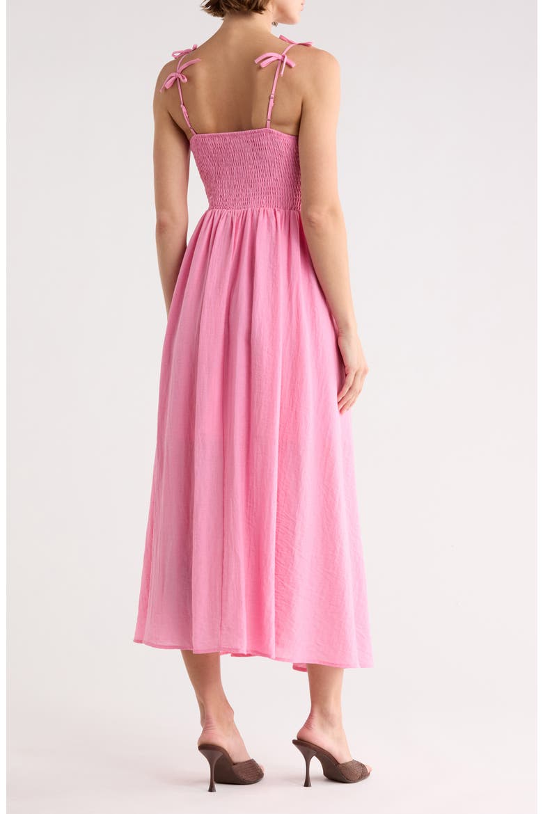 Bow Detail Midi Dress, Alternate, color, PINK