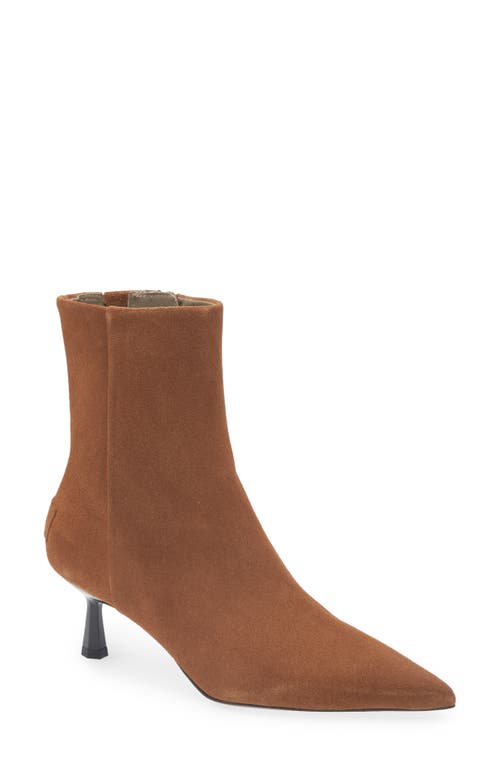 Allsaints Vivian Pointed Toe Bootie In Brown