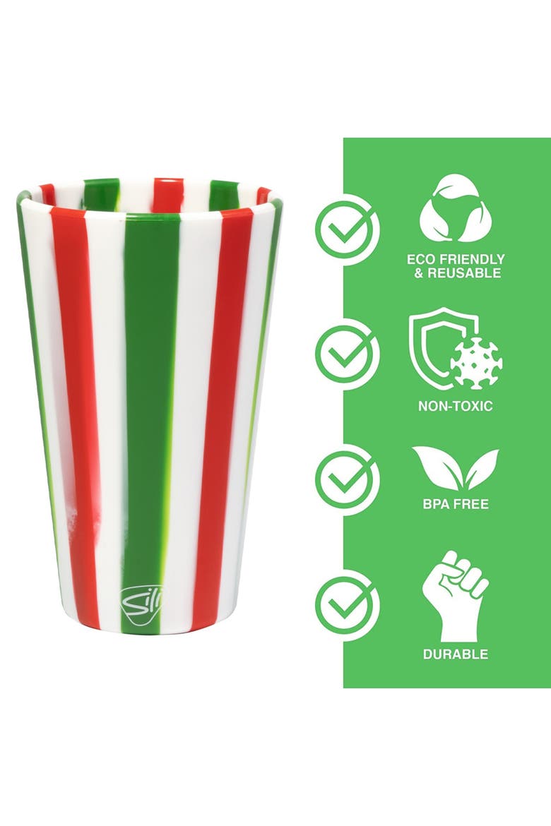 Silicone 16oz Pint Glasses 4 Pk, Alternate, color, Multicolored