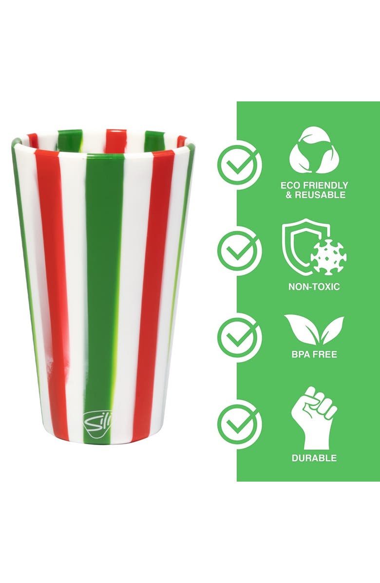 Silipint Silicone 16oz Pint Glasses 4 Pk, Alternate, color, Multicolored