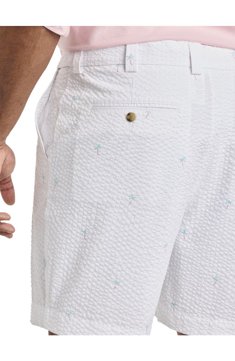 Oak Hill by DXL Tropical Seersucker Shorts, Alternate, color, Pink Palms