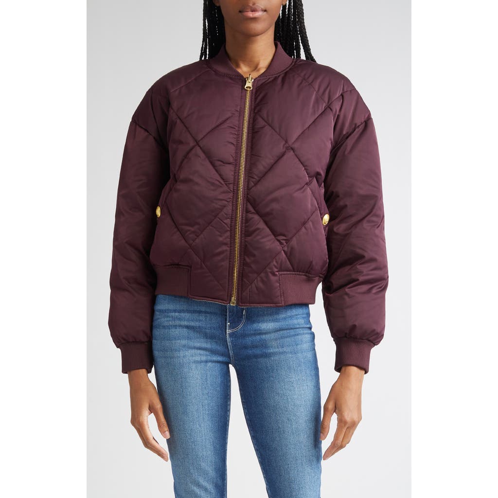 L Agence L'agence Violeta Reversible Bomber Jacket In Purple