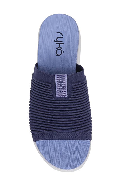 Ryka Rykä Epic Slide Sandal In Dusk Blue