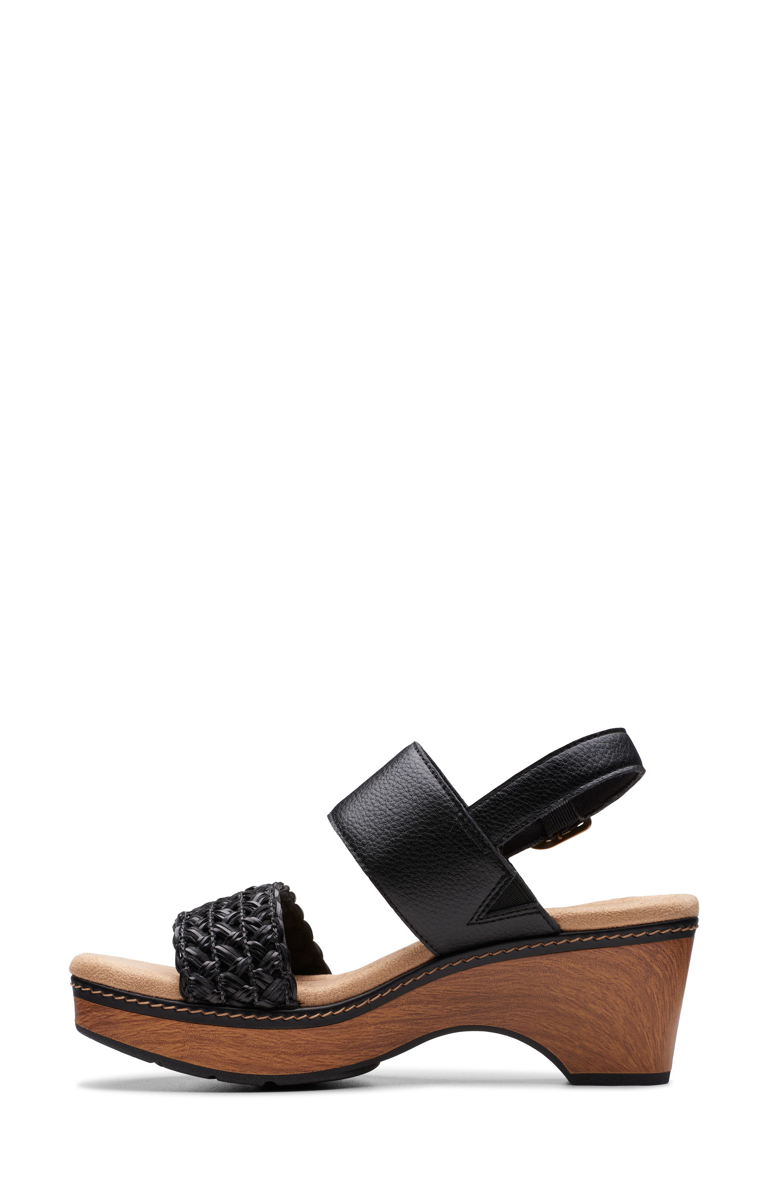 Clarks<sup>®</sup> Seannah Step Sandal, Alternate, color, Black