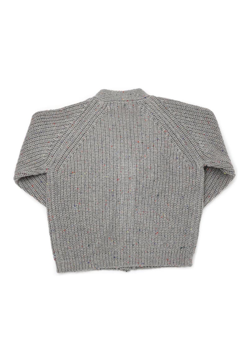 Grandpa Knitted Cardigan-Toddler, Little Kid, Alternate, color, Charcoal Confetti