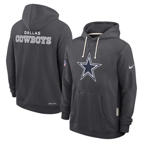 Men's Nike Anthracite Dallas Cowboys Sideline Standard Issue Initial Home Dri-FIT Hoodie