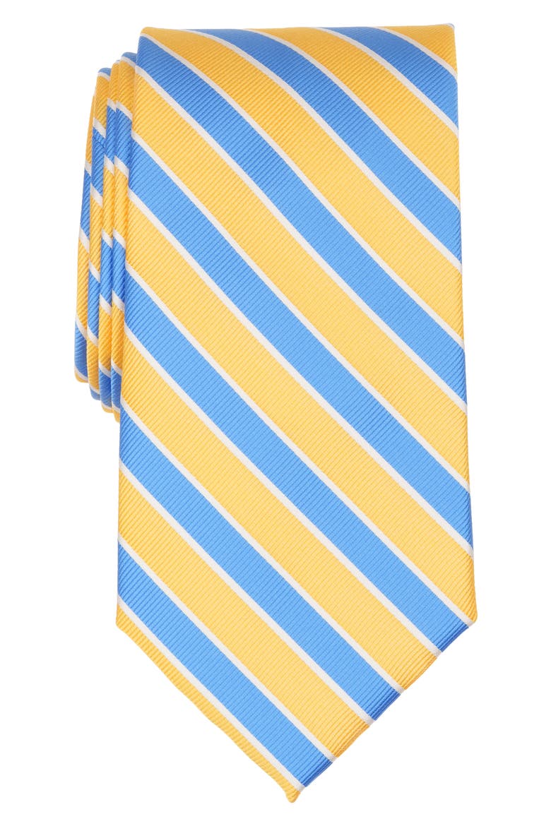 Diagonal Stripe Tie, Main, color, YELLOW