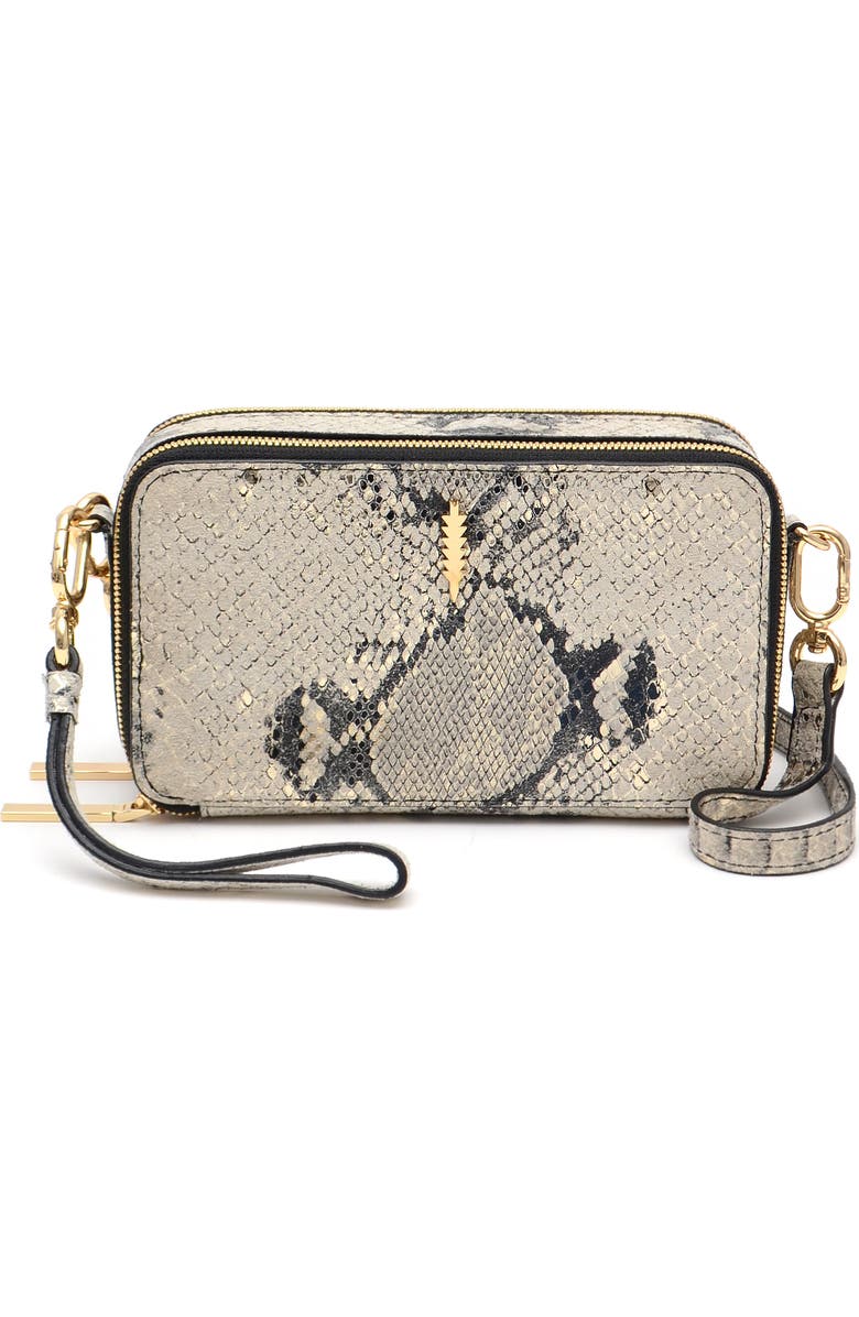 Thacker Ronnie Snakeskin Embossed Leather Crossbody Bag, Main, color,