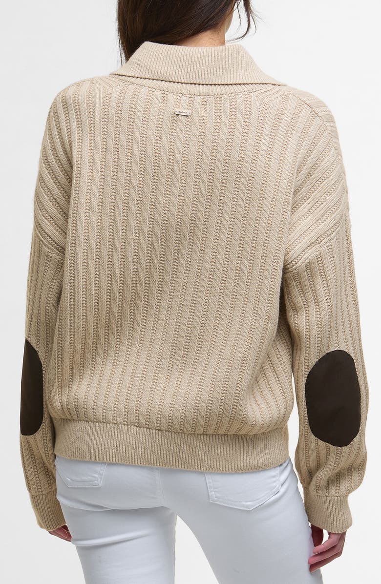 Barbour Norham Cotton & Wool Polo Sweater, Alternate, color, Oatmeal