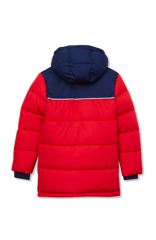 Lands' End Boys Water Resistant High Pile Lined Coat In Red