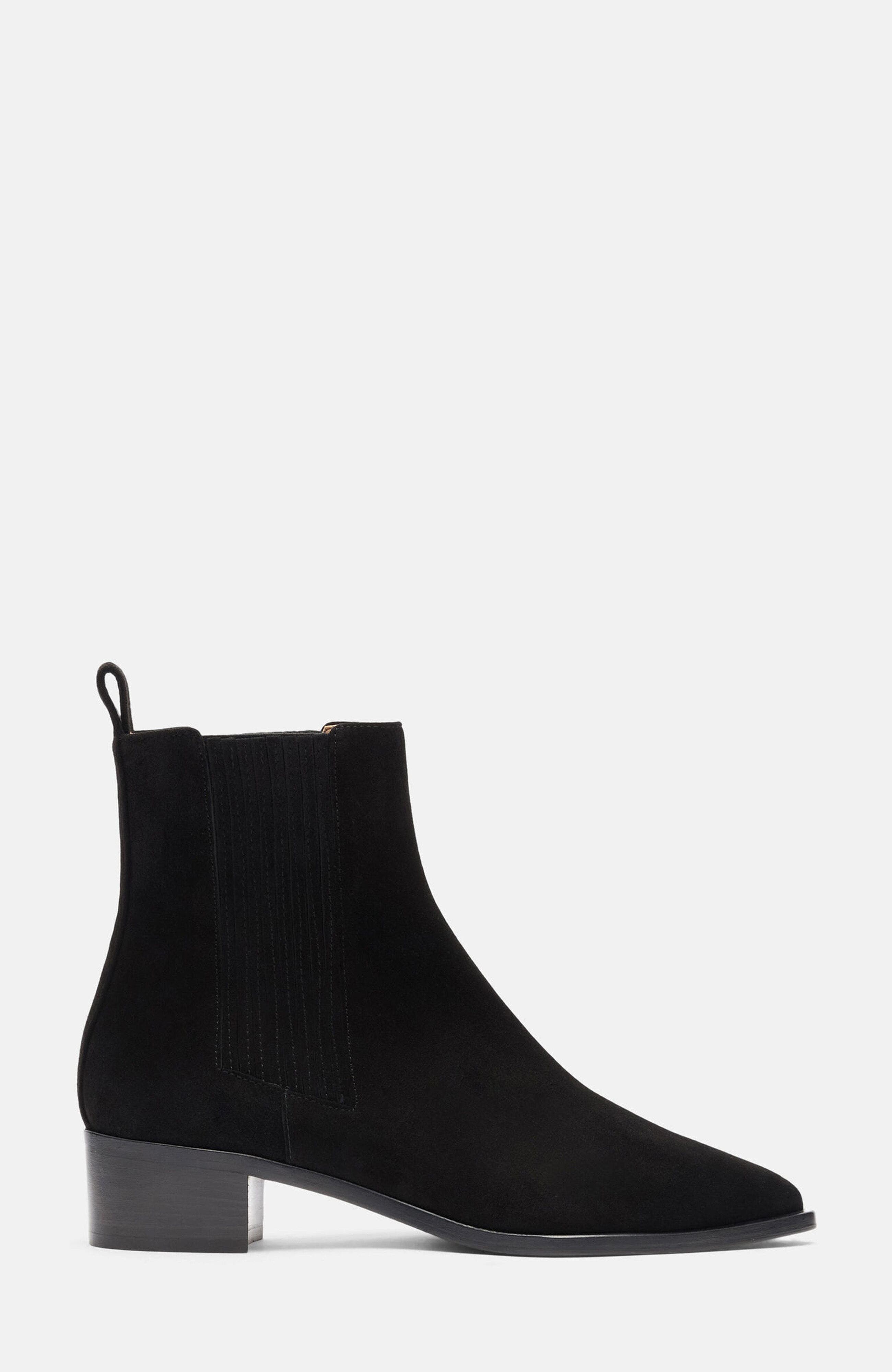 SCAROSSO Olivia Chelsea Boots, Alternate, color, Black - Suede